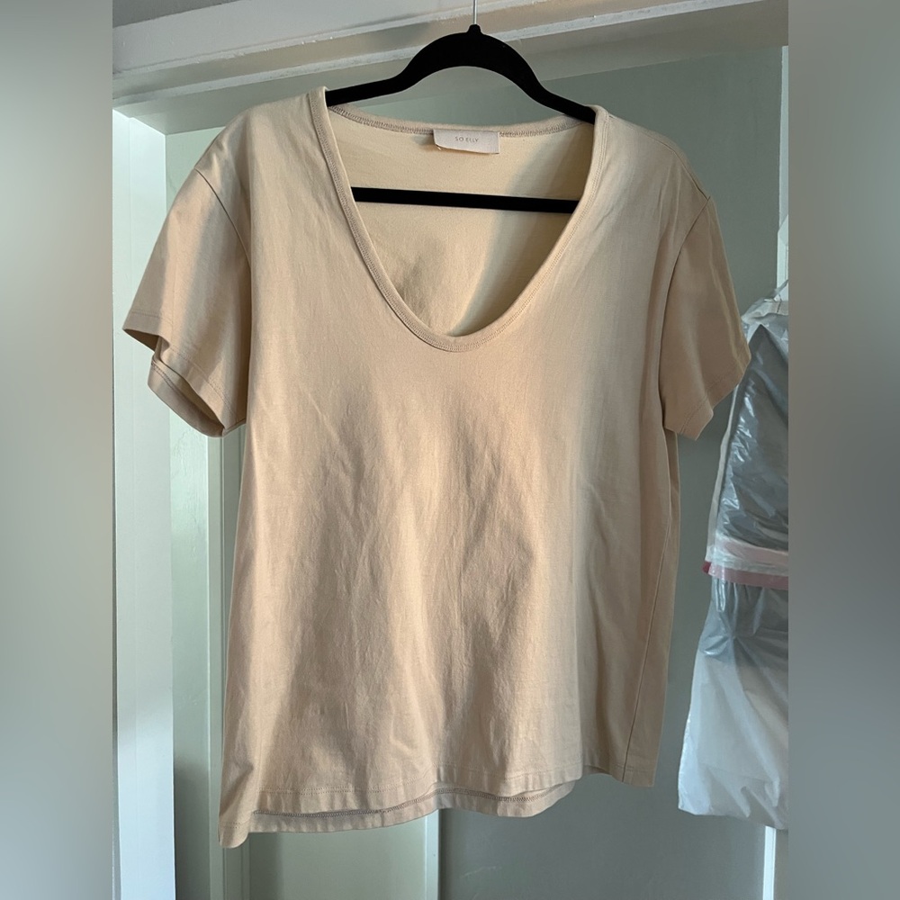 So Elly Women's Cream T-Shirt